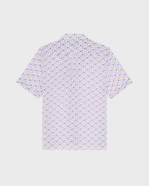 Vilebrequin Purple Organic Cotton Bowling Shirt Micro Ronde Des Tortues - Shirt - Charli - White - Size M for men