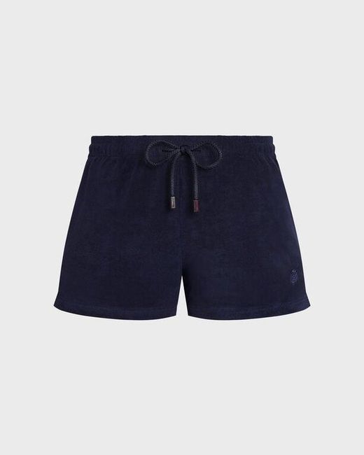 Vilebrequin Blue Terry Swim Shorts Solid