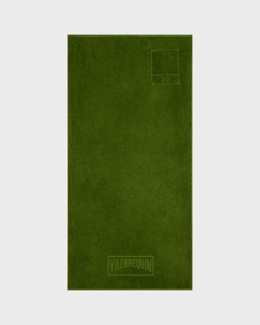 Vilebrequin Green Organic Cotton Beach Towel With Flap Pocket