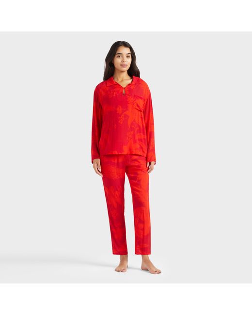 Vilebrequin Red Viscose Shirt Flower Power