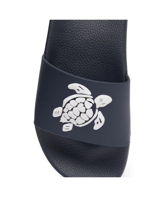 Vilebrequin Blue Beach Slippers Turtle