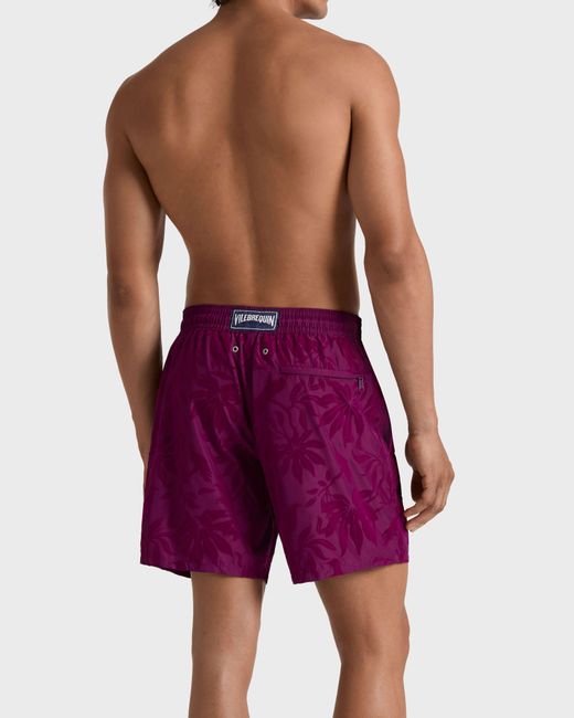 Vilebrequin Ultra-light And Packable Swim Trunks Flocked Birds Of Paradise - Swimwear - Mahina - Purple - Size L for men