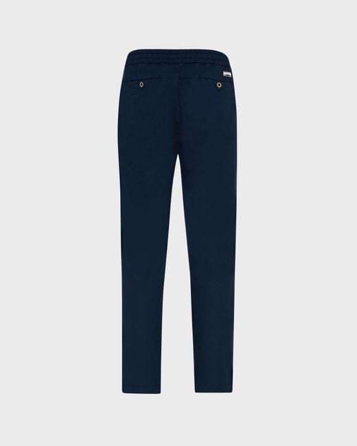 Vilebrequin Blue Elastic Waist Cotton Pants Solid for men