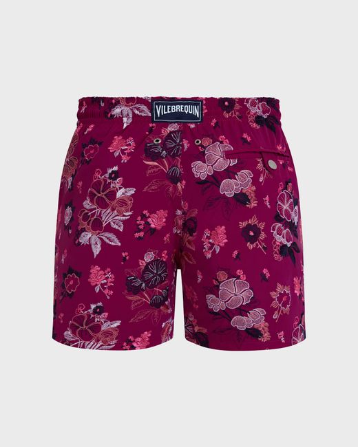 Vilebrequin Swim Shorts Embroidered Flowers for men