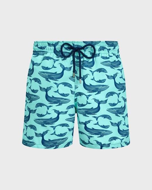 Vilebrequin Blue Swim Shorts Whales for men