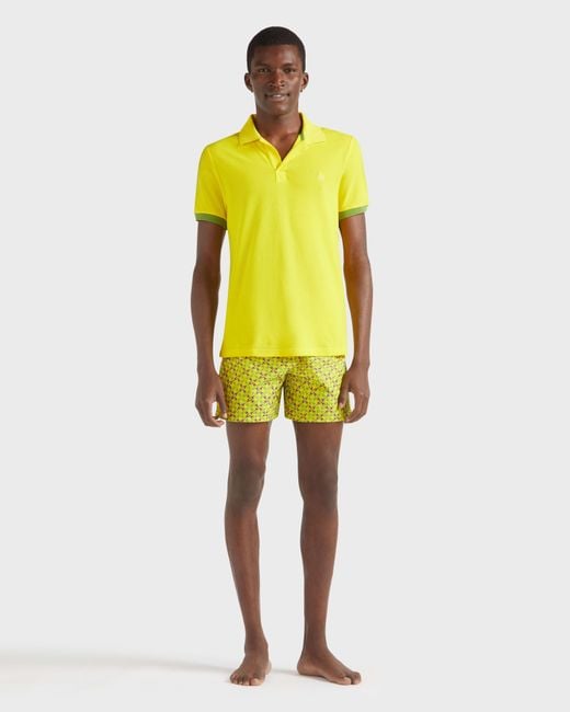 Vilebrequin Cotton Polo Solid - Polo - Palan - Yellow - Size S for men