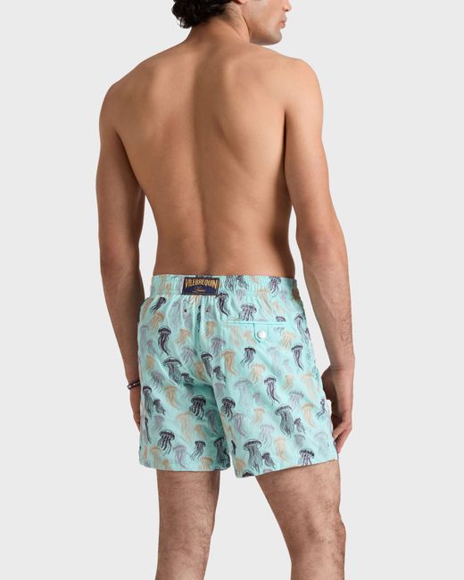 Vilebrequin Embroidered Swim Trunks Jellyfish Dance - Limited Edition - Swimwear - Mistral - Blue - Size S for men