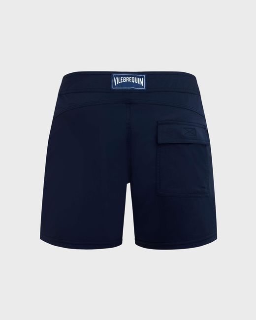Vilebrequin Blue Flat Belt Stretch Swim Trunk Solid for men