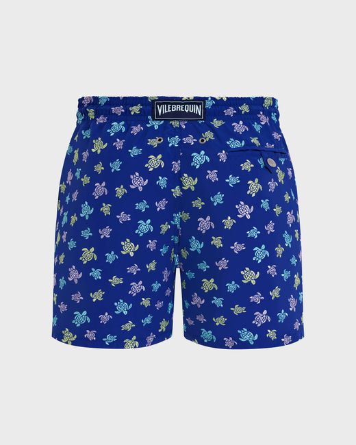 Vilebrequin Swim Shorts Embroidered Ronde Des Tortues - Limited Edition - Mdb - Mistral - Blue - Size Xxl for men