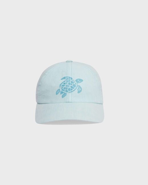 Vilebrequin Blue Linen Cap Solid
