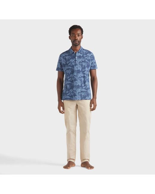 Vilebrequin Baumwoll-polohemd Mit Lightening Flower-print Für Herren in Blue für Herren