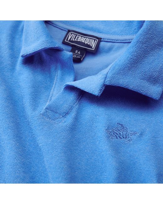 Vilebrequin Solid Polohemd Aus Frottee Für Jungen in Blue für Herren