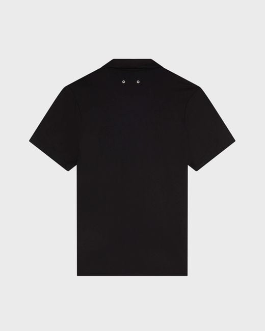 Vilebrequin Black Tencel Polo Shirt Solid for men
