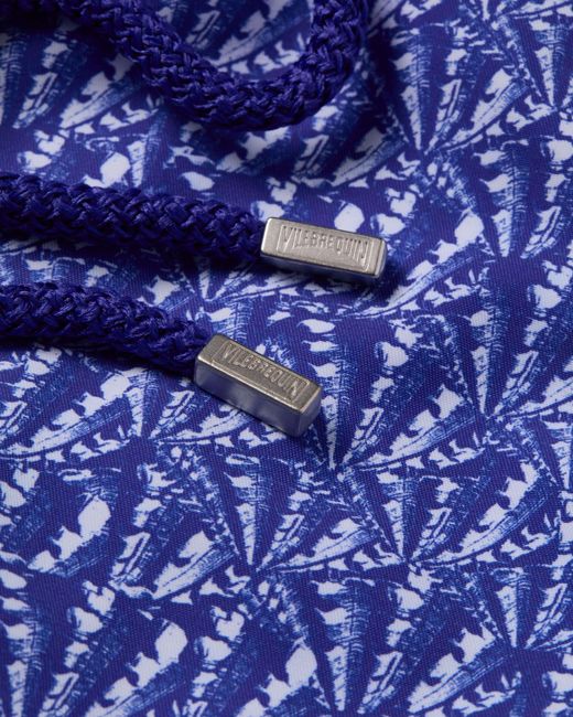 Vilebrequin Blue Bicolor Swim Shorts Graphic Shells for men