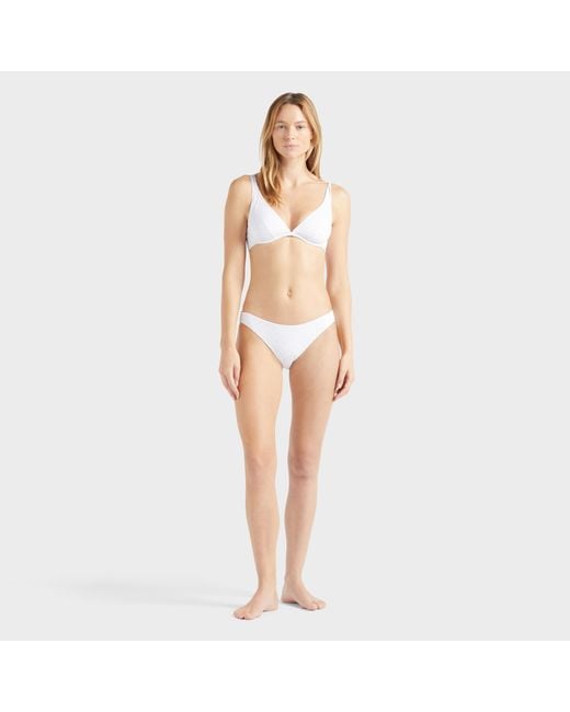 Bas De Maillot De Bain Culotte Midi Femme Broderie Anglaise Vilebrequin en coloris White