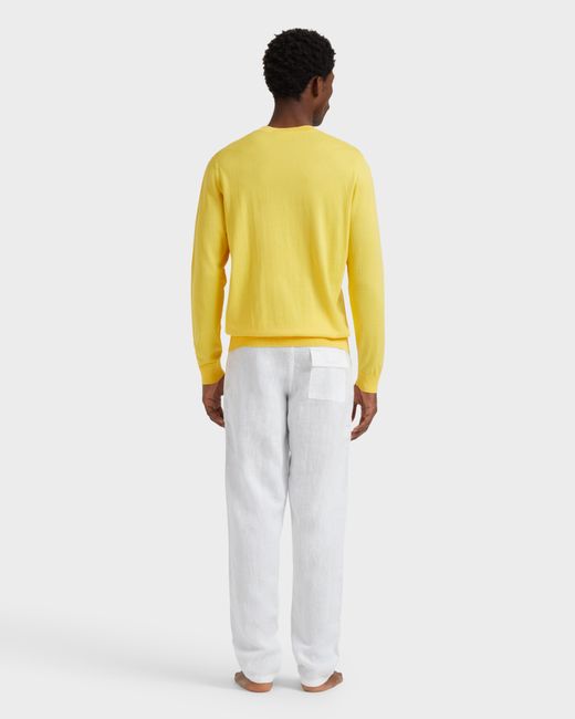 Vilebrequin Yellow Cotton Sweater Turtle for men