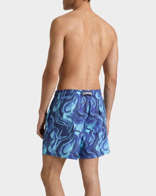Vilebrequin Swim Trunks Marble - Swimwear - Moorea - Blue - Size S for men