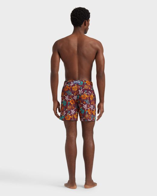 Vilebrequin Swim Trunks Embroidered Tropical Turtles - Limited Edition - Swimwear - Mistral - Red - Size M for men