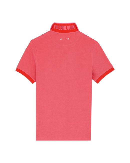 Vilebrequin Solid Polohemd Aus Baumwolle Mit Changierendem Effekt Für Herren in Pink für Herren