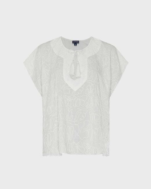 Vilebrequin White Viscose Shirt Seashells