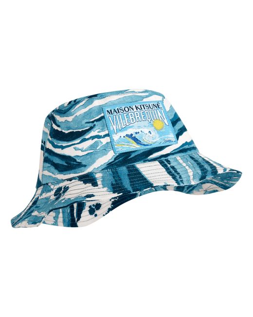 Vilebrequin Blue Cotton Bucket Hat Wave