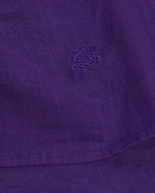 Vilebrequin Purple Linen Shirt Dress Solid