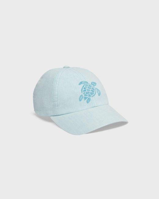 Vilebrequin Blue Linen Cap Solid