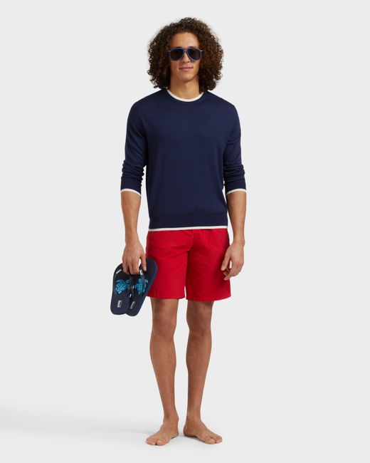 Vilebrequin Long Swim Trunks Water-reactive Ronde Des Tortues - Swimwear - Okoa - Red - Size S for men