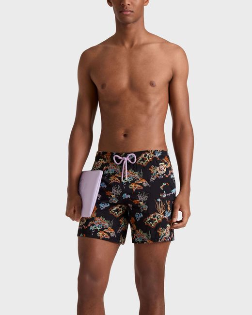 Vilebrequin Blue Embroidered Swim Shorts Coral Reef for men