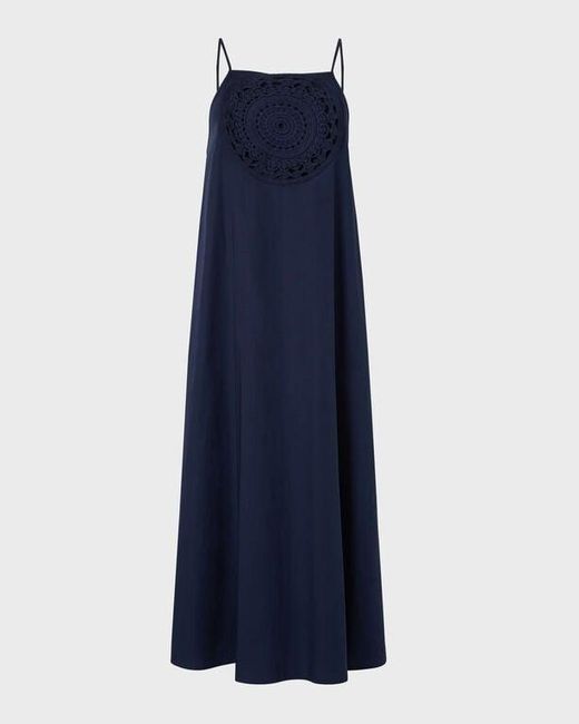 Vilebrequin Crochet Medallion Poplin Midi Dress - Dress - Lizie - Blue - Size S