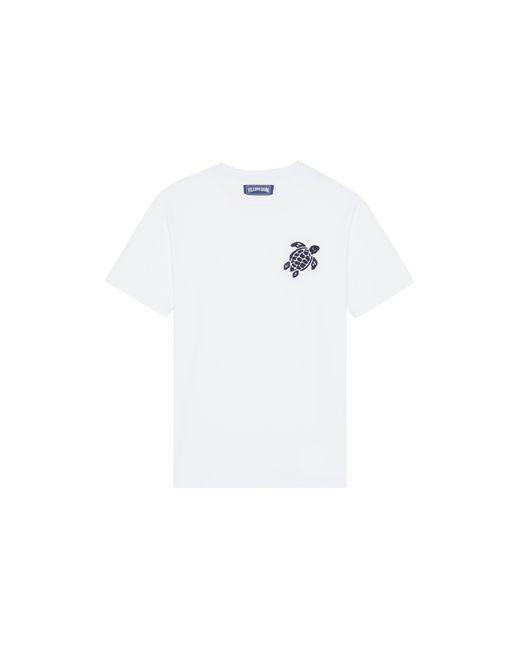 Vilebrequin T-shirt Aus Bio-baumwolle Mit Aufgestickter Schildkröte Für Herren in White für Herren
