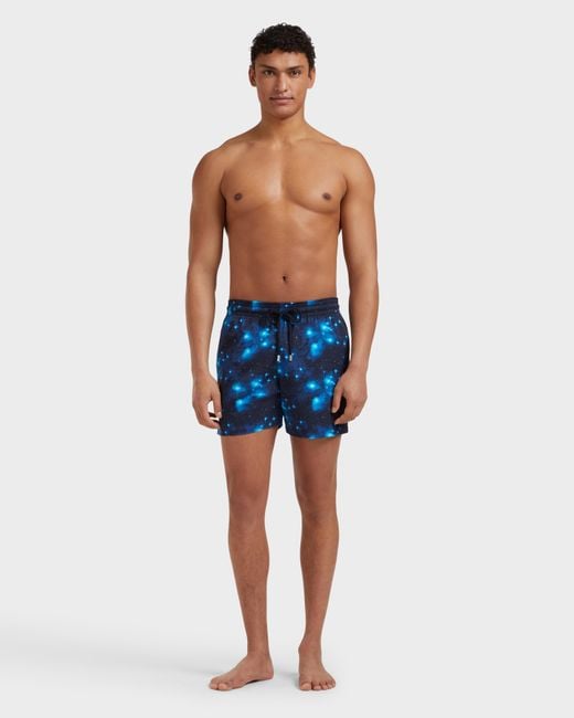 Vilebrequin Stretch Short Swim Shorts Pégase - Swimwear - Moorise - Blue - Size Xs for men