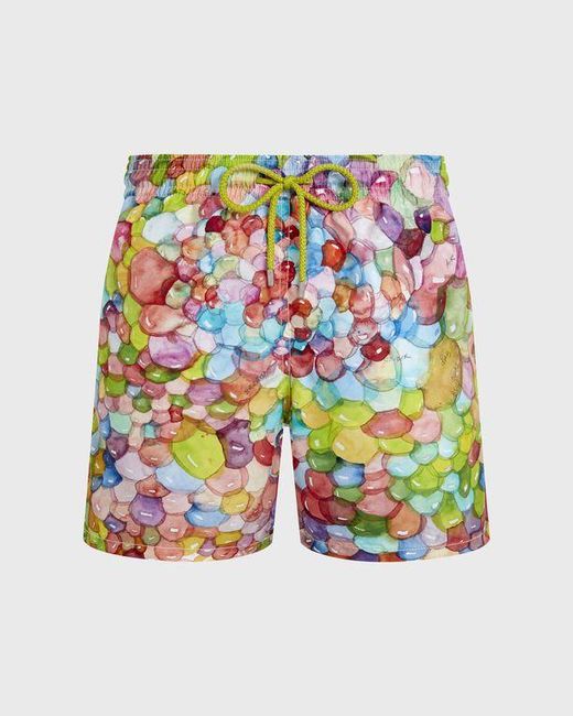 Vilebrequin Swim Trunks Multi Bubbles - X Fabrice Hyber - Swimwear - Moorea - White - Size M for men