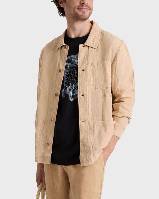 Vilebrequin Natural Mineral Dye Linen Overshirt for men