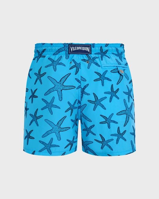 Vilebrequin Swim Shorts Embroidered Starlettes - Limited Edition - Swimwear - Mistral - Blue - Size S for men