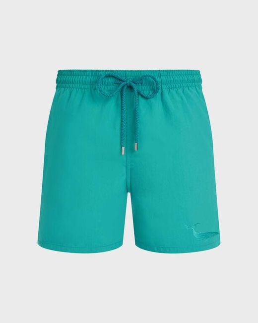 Vilebrequin Blue Swim Trunks Water-reactive Whales - Swimwear - Moorea - Green - Size S for men