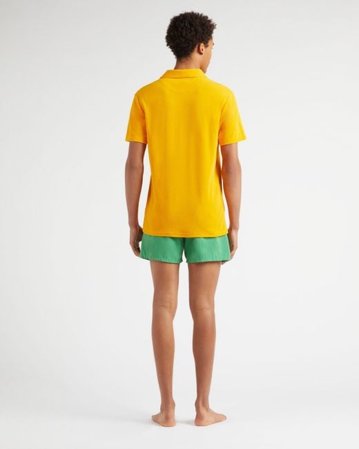 Vilebrequin Yellow Terry Polo Shirt Solid for men
