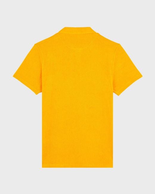 Vilebrequin Yellow Terry Polo Shirt Solid for men