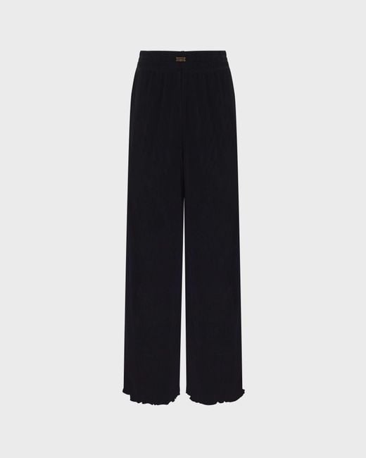 Vilebrequin Blue Tulle Wide-Leg Pants Solid