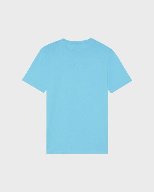 Vilebrequin Blue Cotton T-Shirt Contrasted Placed Gomy Logo for men
