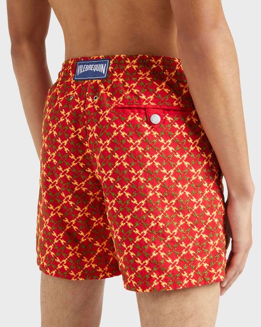 Vilebrequin Swim Shorts Embroidered Homard Pixel for men
