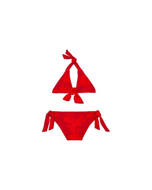 Maillot De Bain Deux Pièces Fille Flower Power Vilebrequin en coloris Red