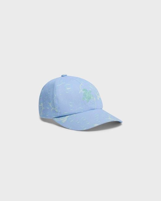 Vilebrequin Blue Linen Cap Bubbles Turtles 3D for men