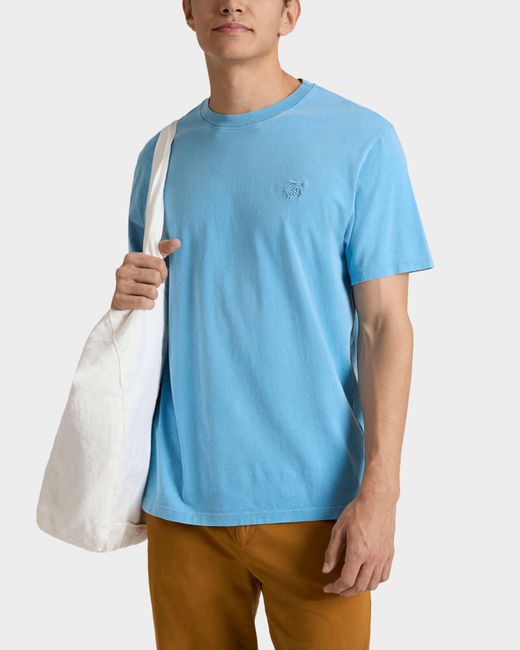 Vilebrequin Blue Mineral Dye Cotton T-Shirt for men
