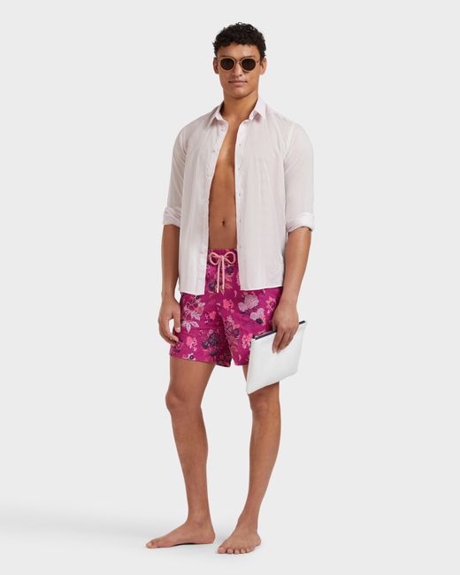 Vilebrequin Swim Shorts Embroidered Flowers for men
