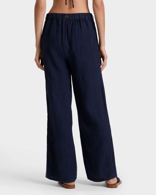 Vilebrequin Linen Comfort Pants Solid - Pant - Louizon - Blue - Size Xs