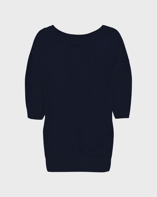 Vilebrequin Crochet Sweater Solid - Pullover - Linh - Blue - Size Xs