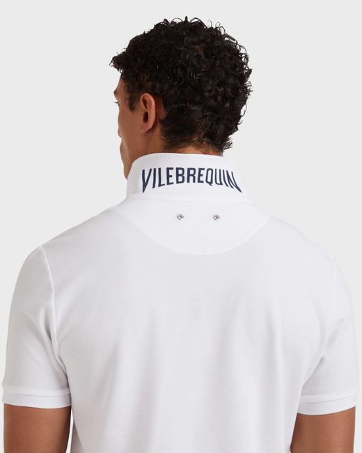 Vilebrequin White Organic Cotton Pique Polo Shirt Solid for men