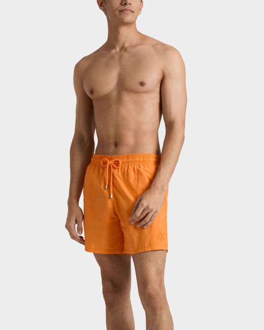 Vilebrequin Orange Swim Shorts Water-Reactive Octopus for men