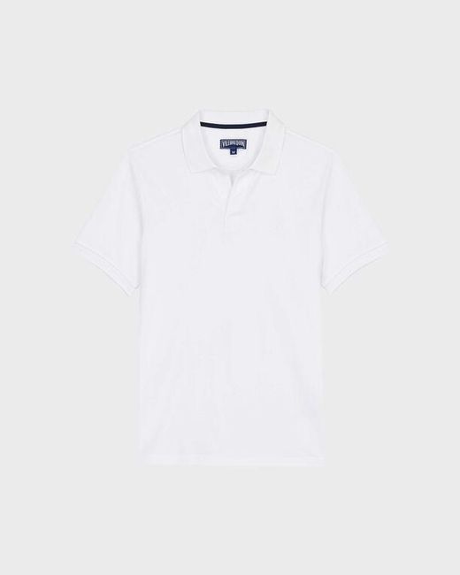 Vilebrequin White Organic Cotton Pique Polo Shirt Solid for men